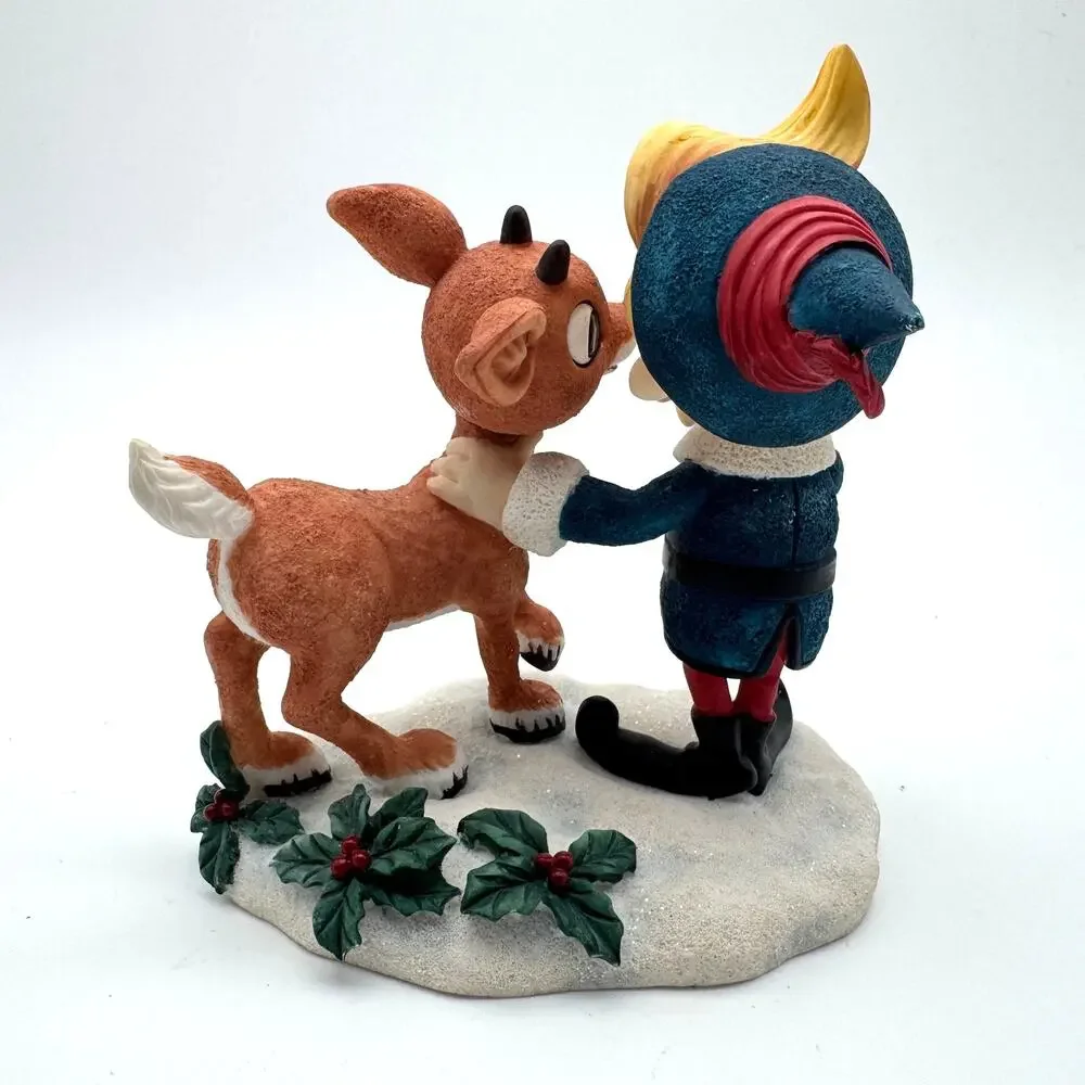 Vintage Rudolph Red Nosed Reindeer & Hermey the Elf Enesco Deluxe Figurine